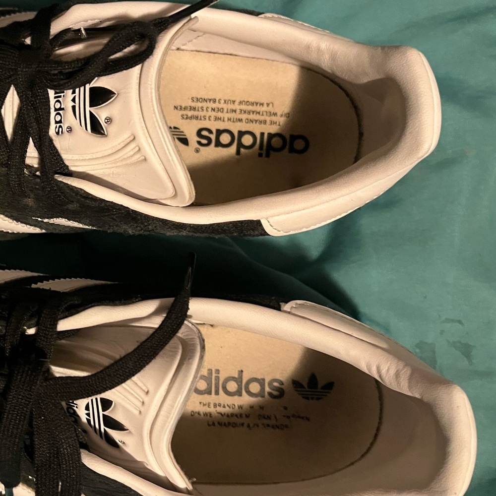 Adidas Gazelle Black with White Stripes - Picture 3 of 4